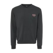 Biologisch katoenen grijze sweatshirt met roze logo A.p.c. , Gray , He...