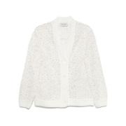 Witte Macramé Vest met V-hals Ermanno Scervino , White , Dames