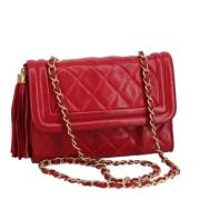 Pre-owned Leather chanel-bags Chanel Vintage , Red , Dames