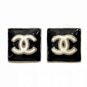 Pre-owned Metal earrings Chanel Vintage , Black , Dames