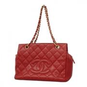 Pre-owned Leather chanel-bags Chanel Vintage , Red , Dames