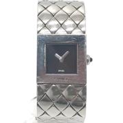 Pre-owned Stainless Steel watches Chanel Vintage , Black , Dames