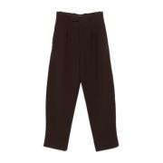 Casual Zwarte Broek Wardrobe.nyc , Brown , Dames