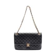 Pre-owned Leather chanel-bags Chanel Vintage , Black , Dames