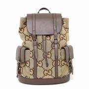 Pre-owned Canvas backpacks Gucci Vintage , Beige , Dames