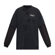 T-shirt met logo Balenciaga , Black , Heren