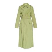 Trenchcoat met riem Kenzo , Green , Dames