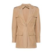 Stijlvolle Pacos Damesmode Jurk Max Mara , Brown , Dames