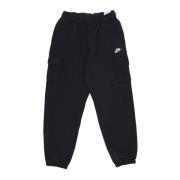 Fleece Trainingspak Cargo Broek Zwart/Wit Nike , Black , Dames