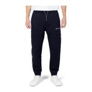 Blauwe Katoenmix Sportbroek Armani Exchange , Blue , Heren