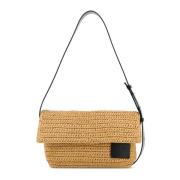 Raffia Crossbody Tas Jil Sander , Beige , Dames