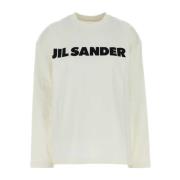 Oversized Wit Katoenen T-shirt Jil Sander , White , Dames