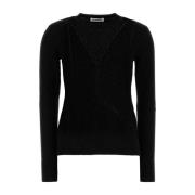 Zwarte wollen trui Jil Sander , Black , Dames