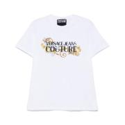 Witte Crew Neck T-shirt Versace Jeans Couture , White , Heren