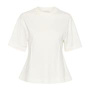 Stijlvolle Tee Top in Krijt Kaffe , White , Dames