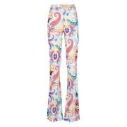 Bloemenpatroon Elastische Taille Broek Etro , Multicolor , Dames