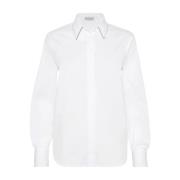 Wit Overhemd Lange Mouwen Elegante Stijl Brunello Cucinelli , White , ...