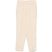 Gele broek met kraalrand Peserico , Beige , Dames