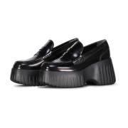 Comfortabele Wedge Loafers met Memory Foam Hogan , Black , Dames