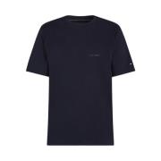 Interlock Gebreide Geribbelde Kraag T-Shirt Tommy Hilfiger , Blue , He...