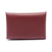 Pre-owned Leather wallets Hermès Vintage , Red , Dames