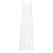 Witte Mix Jurk Pinko , White , Dames