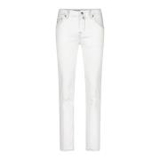 Stretch-Denim Slim-Fit Jeans Made in Italy Jacob Cohën , White , Heren