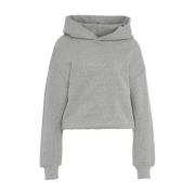 Grijze Cropped Hoodie met reliëflogo Closed , Gray , Dames