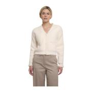 Korte V-hals vest in sneeuwwit Rino&Pelle , White , Dames