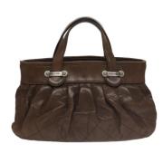 Pre-owned Leather handbags Chanel Vintage , Brown , Dames