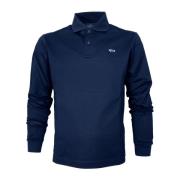 Lange mouw katoenen poloshirt blauw Paul & Shark , Blue , Heren