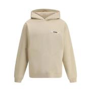 Monogram Patch Katoenen Hoodie Pluche Interieur Jacquemus , Beige , He...