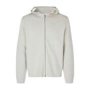 Katoenen Hoodie met Ritssluiting Samsøe Samsøe , Gray , Heren