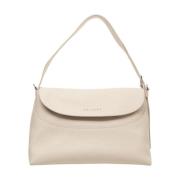 Stijlvolle Beige Leren Schoudertas Orciani , Beige , Dames