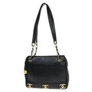 Pre-owned Leather chanel-bags Chanel Vintage , Black , Dames