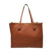 Bruine Leren Shopper Tas Marcella Gianni Chiarini , Brown , Dames