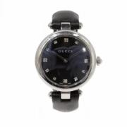 Pre-owned Leather watches Gucci Vintage , Black , Dames