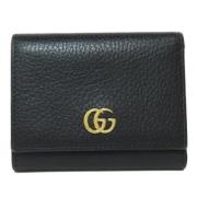 Pre-owned Leather wallets Gucci Vintage , Black , Dames