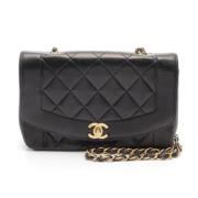 Pre-owned Leather crossbody-bags Chanel Vintage , Black , Dames