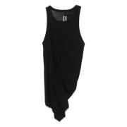 Gedrapeerde Top met Ronde Hals Rick Owens , Black , Heren