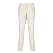 Beige Katoen Zijden Broek Zijzakken Fabiana Filippi , Beige , Dames