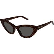 Lily SL 213 zonnebril in Havana/Grey Saint Laurent , Brown , Dames