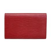 Pre-owned Leather wallets Louis Vuitton Vintage , Red , Dames