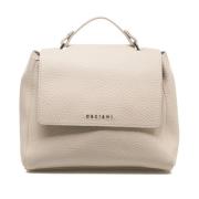 Beige Nappa Handtas Sveva Soft Small Orciani , Beige , Dames