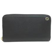 Pre-owned Leather wallets Gucci Vintage , Black , Dames