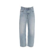 Blauwe Straight Fit Jeans voor Vrouwen Won Hundred , Blue , Dames