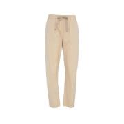 Beige Casual Broek met Trekkoord Tailleband Semicouture , Beige , Dame...