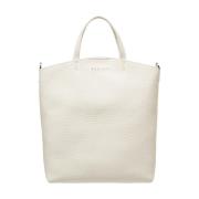 Witte Leren Shopper Tas Orciani , White , Dames