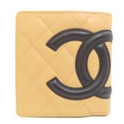 Pre-owned Leather wallets Chanel Vintage , Beige , Dames