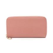 Pre-owned Leather wallets Bvlgari Vintage , Pink , Dames